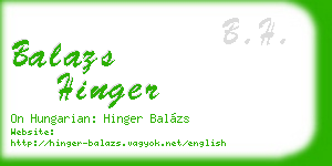 balazs hinger business card