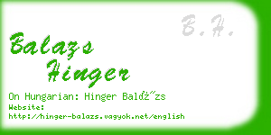 balazs hinger business card